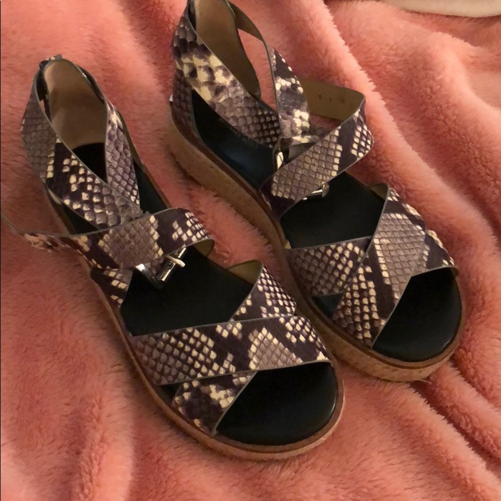 Michael Kora Platform Snake Sandals